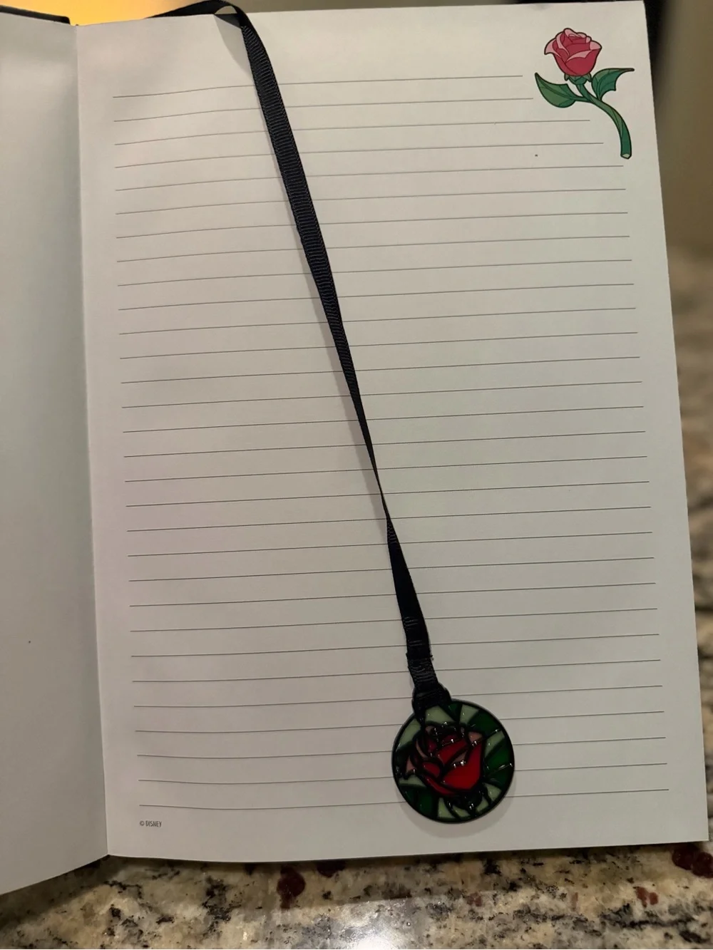 Disney Store Limited Product Beauty And The Beast Stained Glass Design Notebook